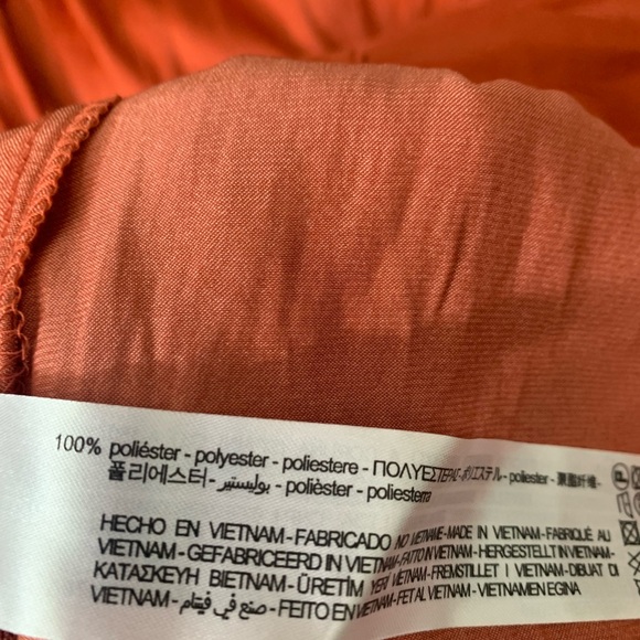 Flowy orange silky palazzo pants - Picture 3 of 3